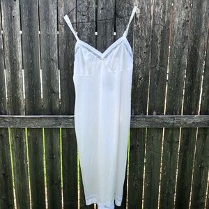 Elegant White Lace-Trim Slip